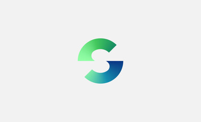 Logo Abstract Circle letter S. Futuristic modern and minimalist concept. Editable style