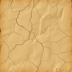 Obraz premium Distressed paper texture with cracks and creases, crackled paper, vellum
