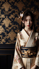 Fototapeta premium 着物を着た女性