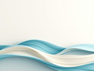 Obraz premium Wave-inspired stripes on a neutral background with subtle shimmer effect for a sophisticated look, corporate, neutral, office decor