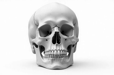 Human skull isolated on white