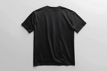 Black T Shirt Mockup Back View