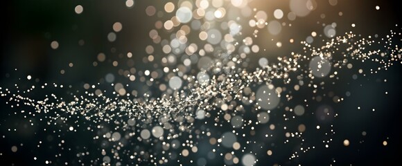 A display of bokeh lights of varying sizes and intensities against a dark background, with a subtle gradient suggesting a light source from the top right.