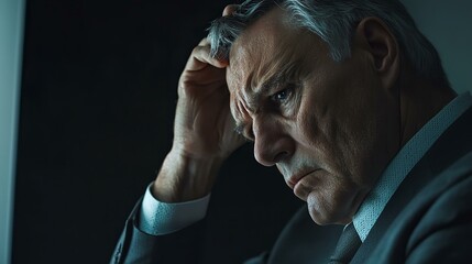 Troubled businessman.