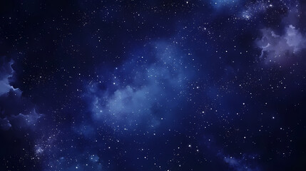 Fototapeta premium Beautiful watercolor depiction of starry night sky, featuring deep blue hues and scattered stars, creating celestial theme that evokes wonder and tranquility. Celestial. Illustration