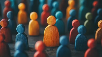 Searching for the best job candidate and people finder concept looking for the right person to stand out from the crowd. top pick and best choice for fitting the skillset that hr is looking for.