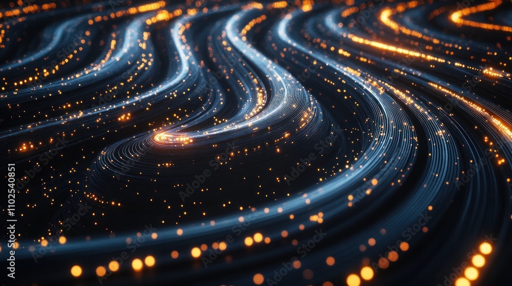 Aufkleber abstract waves of light and energy create a dynamic, flowing visual experience.