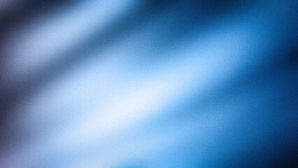 Abstract gradient with smooth transitions of deep blue and white hues, featuring a grainy texture, perfect for modern wallpapers and banners