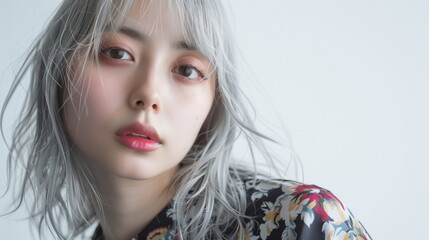 若い女性のファッションモデル