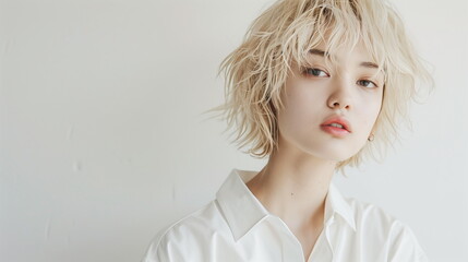 若い女性のファッションモデル