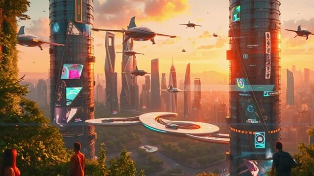 Ciudad futurista, Futuristic City, Ville futuriste, Futuristische Stadt, Citt&agrave; futuristica, Cidade futurista, Футуристический город, 未来城市, 未来都市, مدينة مستقبلية, भविष्यवादी शहर.