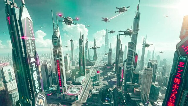 Futuristic City, Ville futuriste, Futuristische Stadt, Citt&agrave; futuristica, Cidade futurista, Футуристический город, 未来城市, 未来都市, مدينة مستقبلية, भविष्यवादी शहर.