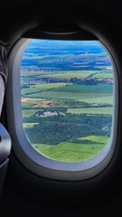 Fototapeta premium view from airplane window