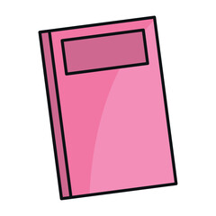Pink modern book with a blank label, Vector