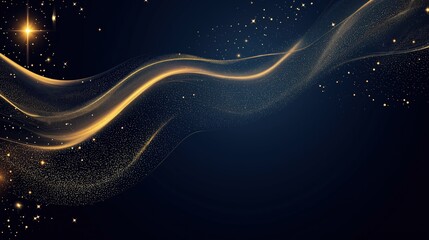 Obraz premium Swirling golden light creates an abstract holiday banner perfect for celebrations and festive occasions