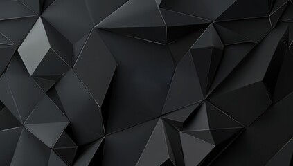 Obraz premium Black geometric background, abstract Template, Vector illustration design for banner, poster, or flyer. - Generative AI