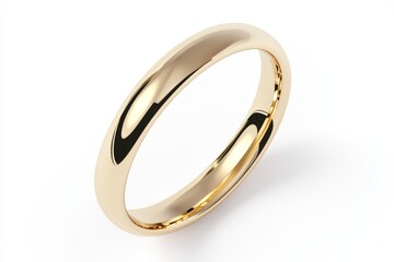 A gold banded ring with a shiny surface