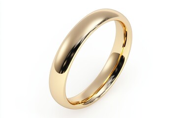 A gold banded ring with a shiny surface