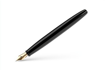 A black pen with gold trim