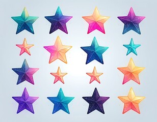 Fototapeta premium stars on white