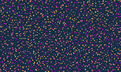 Seamless spotted pattern with colorful round shapes, ideal for abstract backgrounds, wallpaper, or textile prints with a geometric touch.