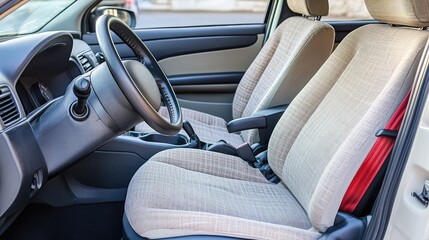 Interior view of a car showcasing comfortable vehicle seating design