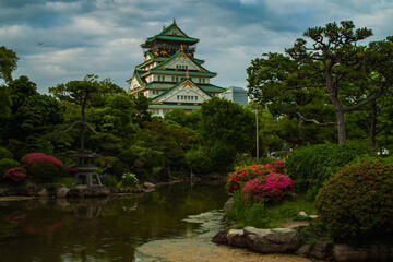 Obraz premium Osaka Castle Japan Summer 大阪城 Ōsaka-jō 