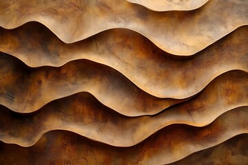 Abstract Brown Wave Pattern Texture