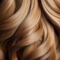 Naklejka premium beaux cheveux blonds en bonne santé, sain, en ia, détail d'une coiffure curly