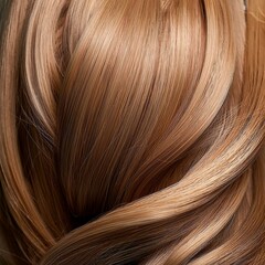Fototapeta premium beaux cheveux blonds chatains en bonne santé, sain, en ia, détail d'une coiffure curly