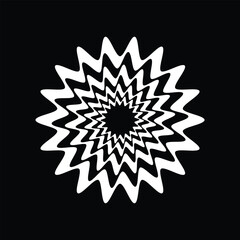 Abstract Geometric Pattern with Intricate Spiral Design. A captivating abstract geometric pattern with an intricate spiral design against a black background.