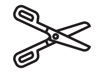 刃先を開いたハサミのアイコン