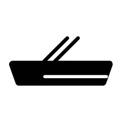 illustration of a plate and chopsticks