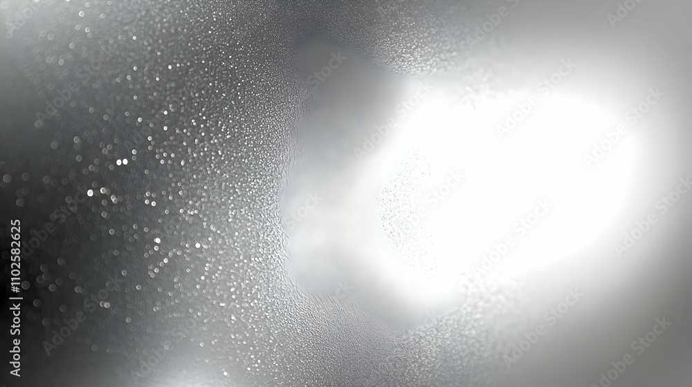 Aufkleber abstract silver glitter background, shimmering particles gradient from dark to light, creating a spa