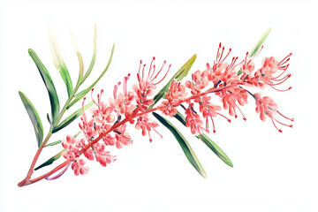 Native Australian Flowers on white or Clear Surface PNG Transparent Background