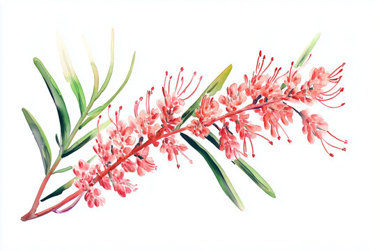 Native Australian Flowers on white or Clear Surface PNG Transparent Background