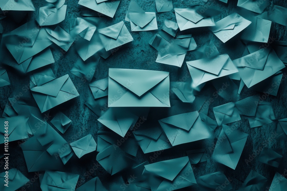 Poster unknown emails screenshots or visual representations of email inboxes flooded with unknown or suspic
