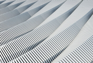 Wavy, parallel gray lines create a futuristic, dynamic, minimalist design