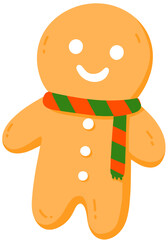 gingerbread man isolated on white