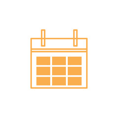 Calendar icon isolated on white background for your web and mobile app design, Calendar logo concept. financial agenda