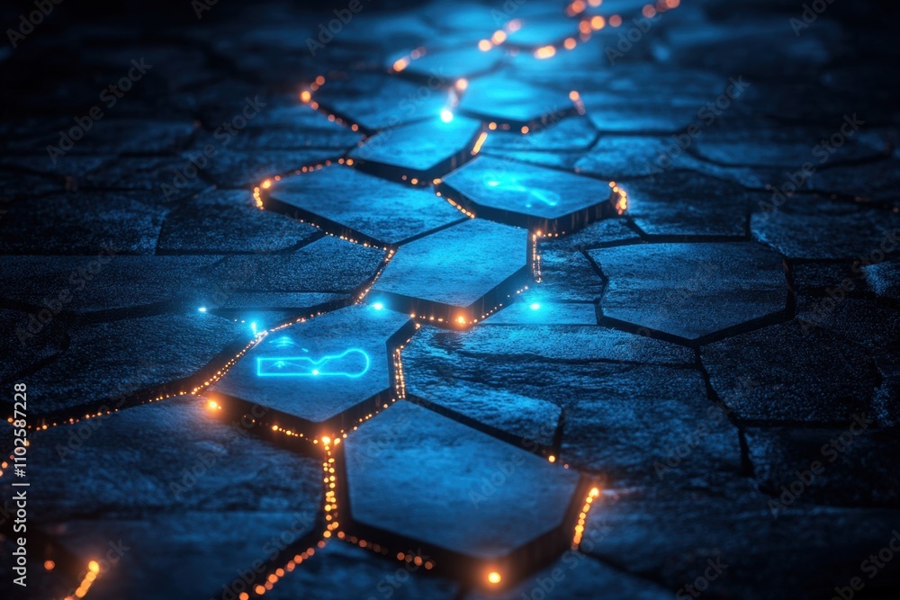 Poster a digital transformation roadmap with key milestones and objectives, highlighting the process of int