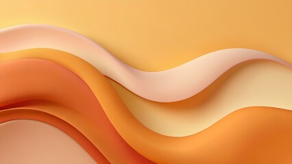 Abstract organic shapes in shades of orange and yellow with smooth, flowing transitions, creating a warm and contemporary visual aesthetic on a plain background.