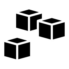 Sugar cube candy icon