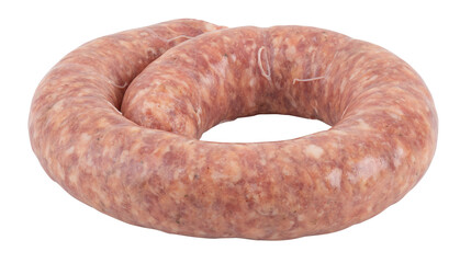 Fototapeta premium Salami Sausage cut out isolated transparent background