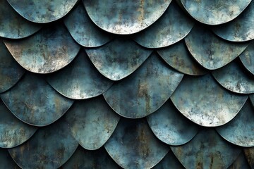 Teal Metal Scales Texture