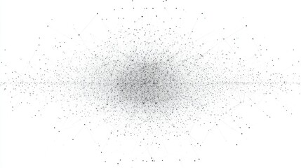 Fototapeta premium Abstract Black and White Pattern with Dots and Lines in Space