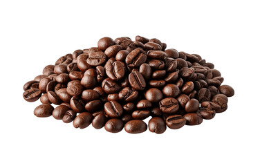 Naklejka premium Coffee beans isolated on transparent background