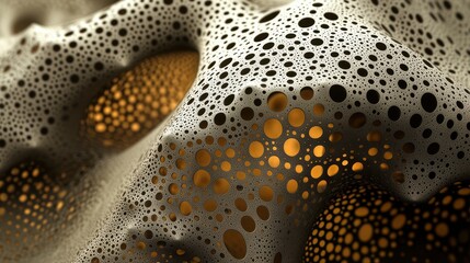 Abstract Grey Surface With Circular Perforations