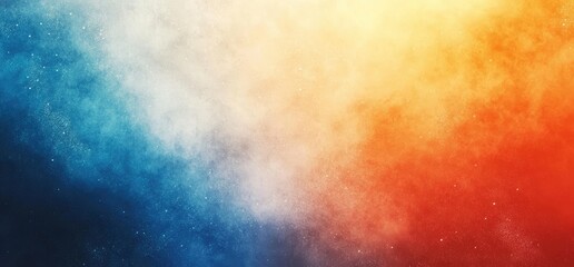 Obraz premium Colorful Gradient Background with Grainy Texture, Blurred Abstract Design Transitioning from Blue to Orange