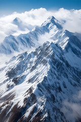 Eternal Tranquility: Pristine Peaks Embracing a Pure Sky